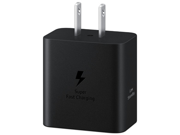Adaptador de Carga Rápida Samsung de 45W, USB Tipo C, Color Negro.