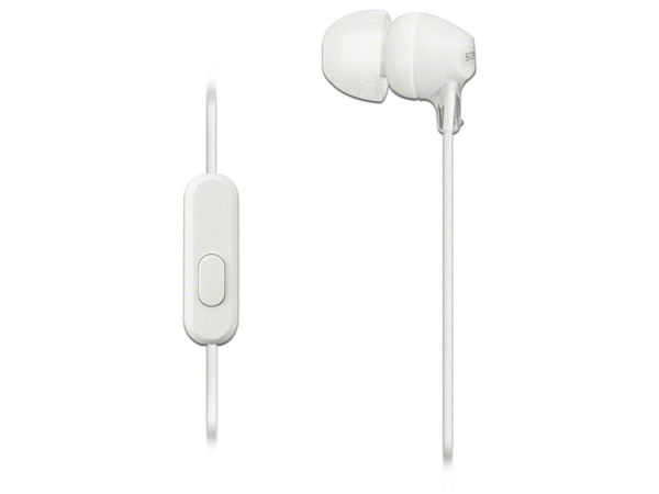 Audífonos internos con micrófono Sony MDR-EX14APW, 3.5mm. Color Blanco.