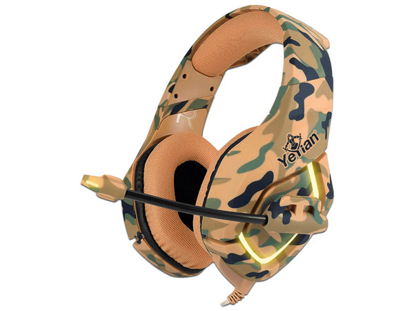 Audífonos Gamer Yeyian Force Serie 3000, 3.5mm. Diseño Militar.