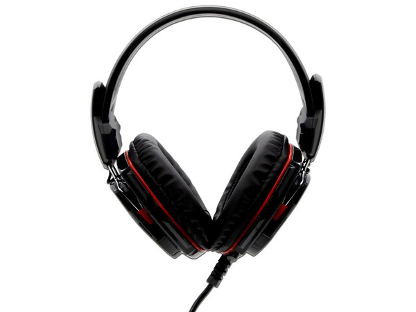 Audífonos Gamer con micrófono Yeyian Tempest serie 2000, 20Hz-20000Hz, 3.5mm. Color Negro/Rojo.