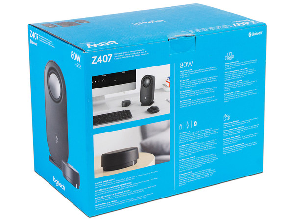 Bocinas Logitech Z407, Bluetooth, Micro USB, 3.5mm. Color Negro.