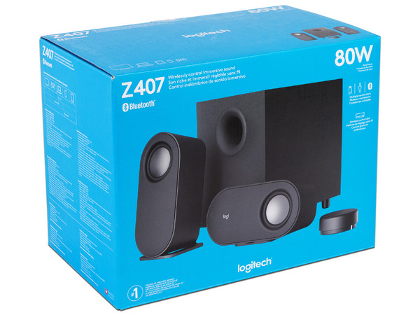 Bocinas Logitech Z407, Bluetooth, Micro USB, 3.5mm. Color Negro.