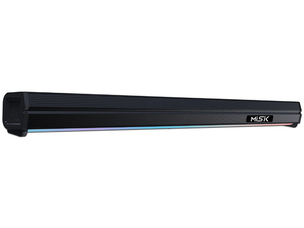 Barra de Sonido Inalámbrica Misik MSB555 de 24W PMPO, Bluetooth, HDMI, USB, Iluminación LED.
