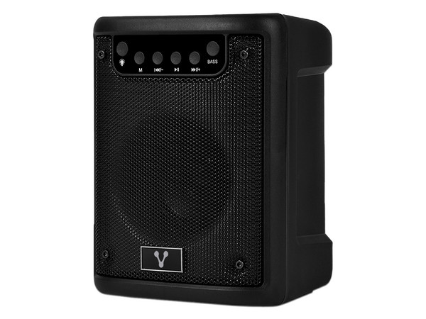 Mini Bafle Vorago Karaoke Speaker 180 de 10W, Iluminación RGB, Bluetooth, USB, Color Negro.