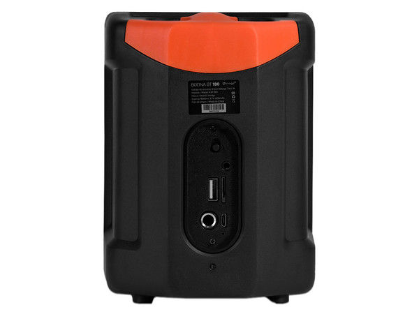 Mini Bafle Vorago Karaoke Speaker 180 de 10W, Iluminación RGB, Bluetooth, USB, Color Negro.