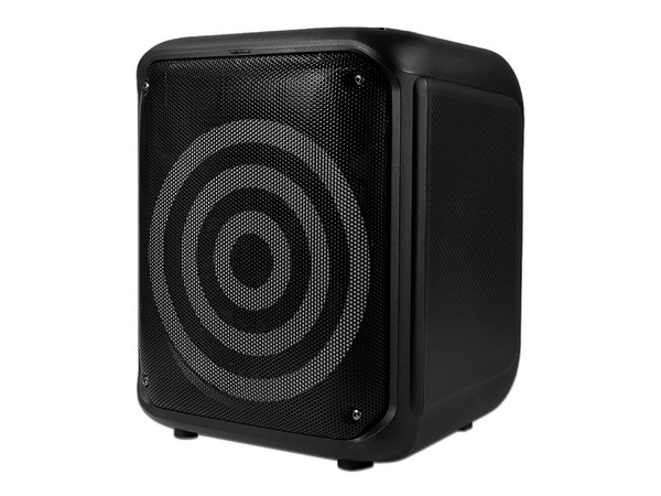 Bafle Vorago Inalámbrico KSP-350, Bluetooth, 30W RMS, Incluye Micrófono Inalámbrico, Color Negro.