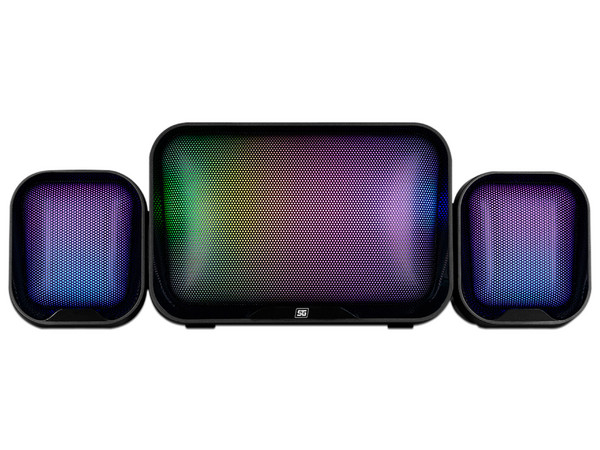 Bocinas Vorago Start the Game SPK-255, RGB, 3.5mm, Alimentación USB, 2.1. Color Negro.