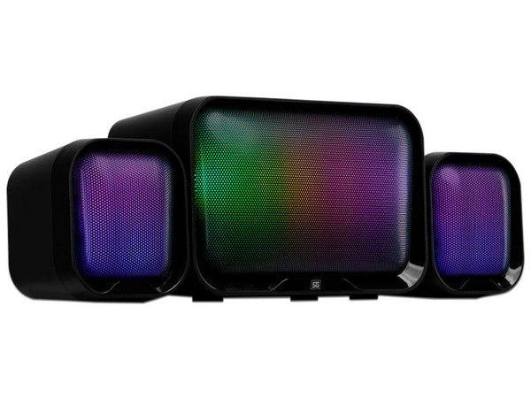 Bocinas Vorago Start the Game SPK-255, RGB, 3.5mm, Alimentación USB, 2.1. Color Negro.