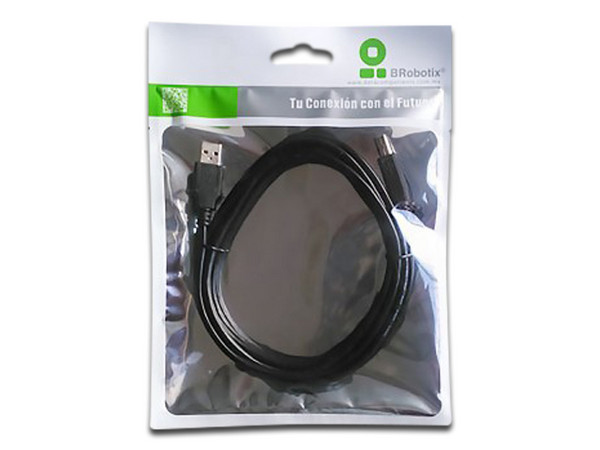 Cable Para Impresora Brobotix de USB 2.0 (macho) a USB tipo B (macho) de 3 metros.