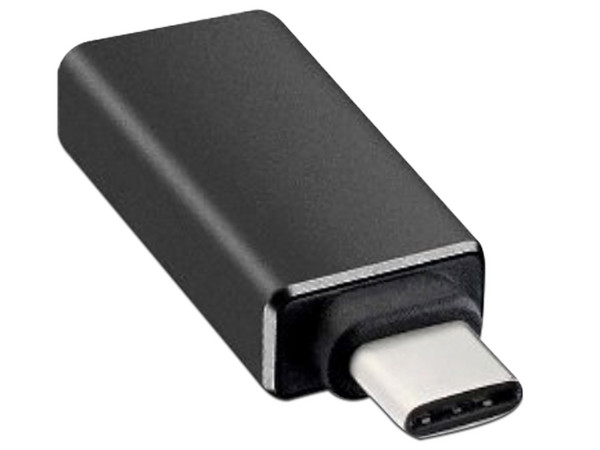 Adaptador BRobotix de USB-c a USB-A (M-H). Color Negro.