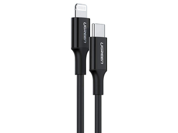 Cable UGREEN USB-C a Lightning, 1m. Color Negro.