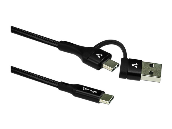 Cable Vorago CAB-126, USB-C a USB-A, De carga rápida, 1 m, Color Negro.