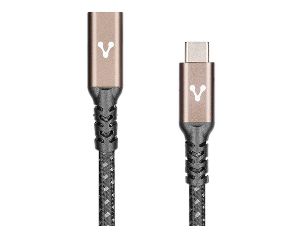 Cable USB Vorago CAB-127, USB Tipo C a USB Tipo C (M-H), 1m, Color Negro.