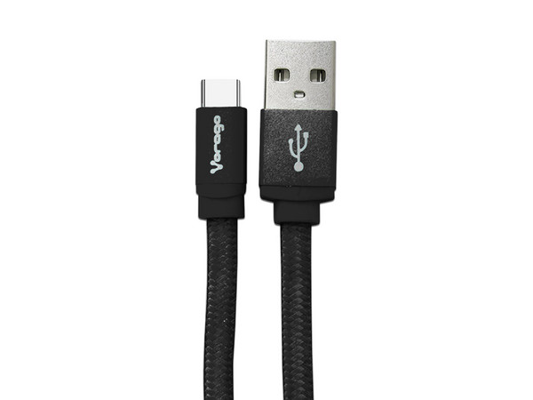 Cable USB Vorago CAB-214NG de USB-A a USB-C, 2m. Color Negro.