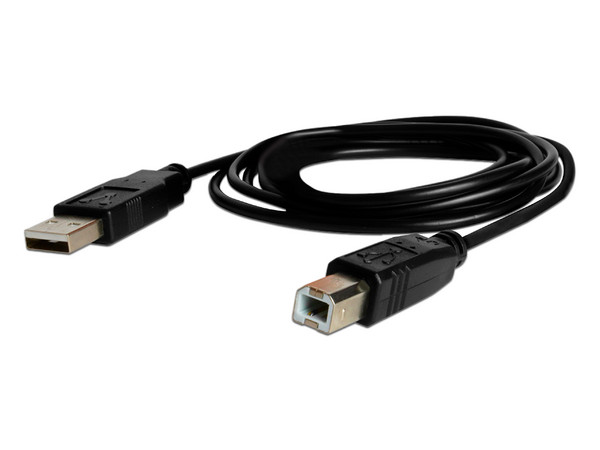 Cable para Impresora Vorago CAB-AB018 de Conector USB-A a USB-B, 1.8m. Color Negro.