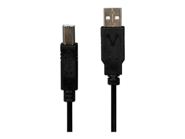Cable para Impresora Vorago CAB-AB018 de Conector USB-A a USB-B, 1.8m. Color Negro.