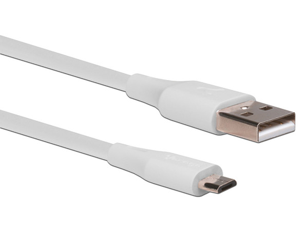 Cable USB Vorago CAB-M01W, USB a Micro USB (M-M), 1m, Color Blanco.