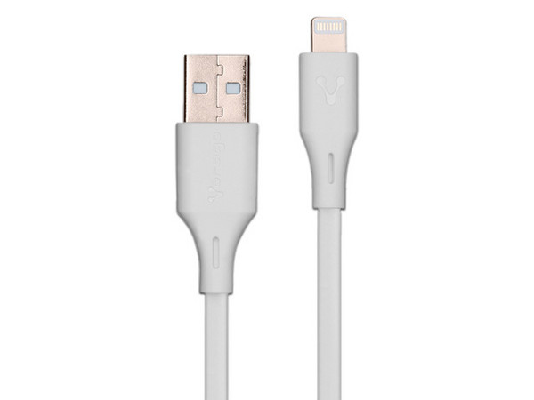 Cable Vorago VOR-CAB-L01W, USB a Lightning, 1m, color blanco.