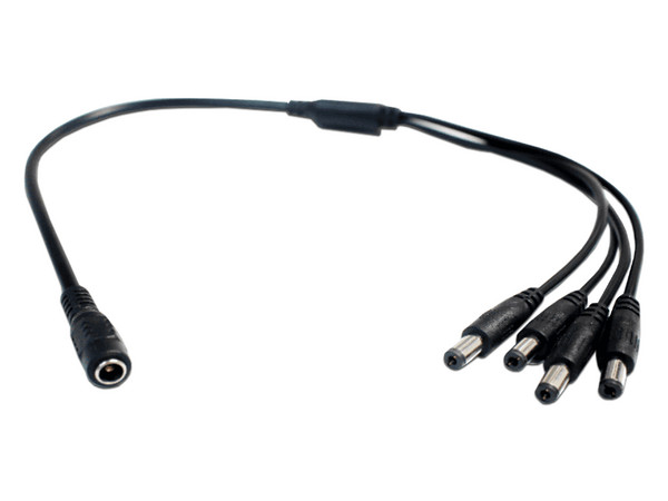 Divisor de energía SAXXON SX-F54 tipo pulpo con 4 conectores machos de 2.1mm.
