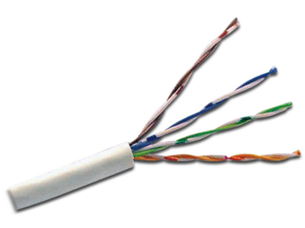 Bobina de cable CAT5E (UTP) SAXXON OW-CU5305JWH2 con 100m, 24 AWG. Color Blanco.