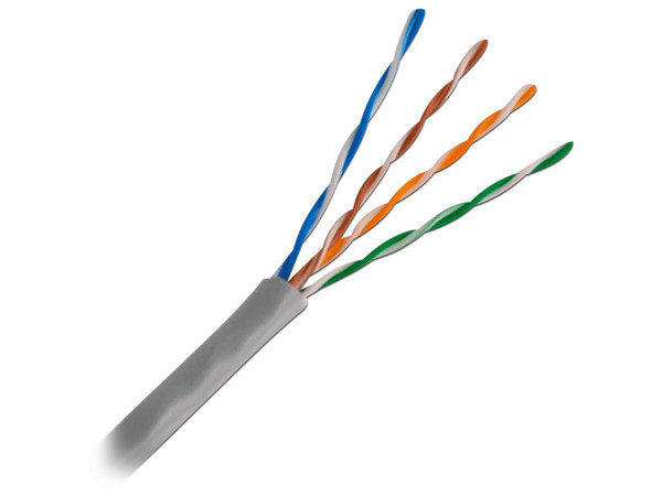 Bobina de cable UTP SAXXON CAT.5e, 305m, CCA. Color gris.