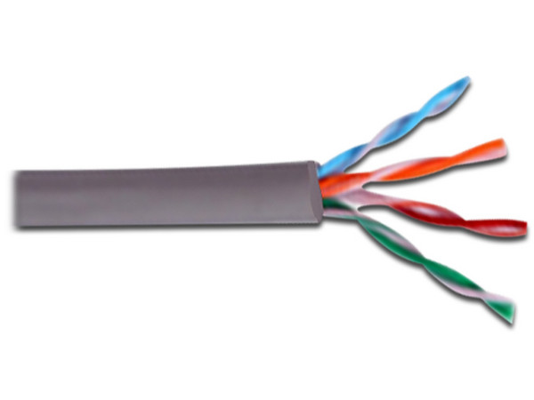 Bobina de Cable Cat5e (UTP) Caja con 100 m, azul, 24 AWG, Cobre.
