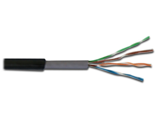 Bobina de cable UTP Saxxon Cat5e (UTP) con 100m, 24WG. Color Negro.