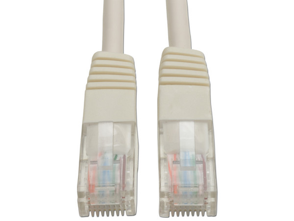 Cable de red Tripplite, Cat5e, RJ-45 Macho / RJ-45 Macho, 30.5 cm, Blanco.