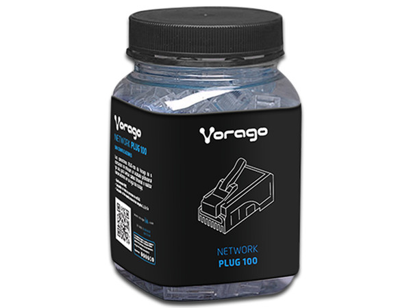 Plugs RJ-45, Cat5, UTP, bote con 100 piezas