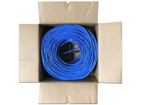 Bobina de Cable Cat6 (UTP) con 305 m, Color Azul, 24 AWG, EIA/TIA ETL.