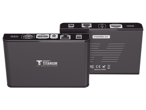Kit Extensor de Video HDMI Epcom TT-383-PRO-4.0 por Cable UTP Ethernet Cat5e / Cat6 RJ45, Resolución 1080P, Hasta 120m.