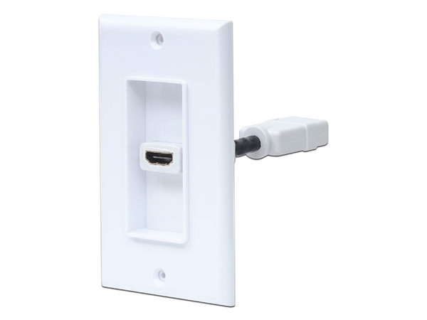 Placa de Pared Manhattan HDMI (hembra). Color blanco.