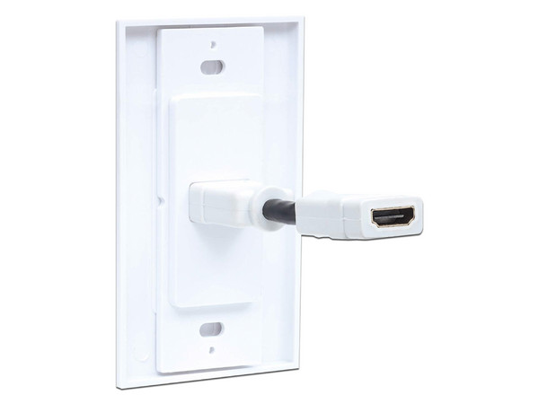 Placa de Pared Manhattan HDMI (hembra). Color blanco.