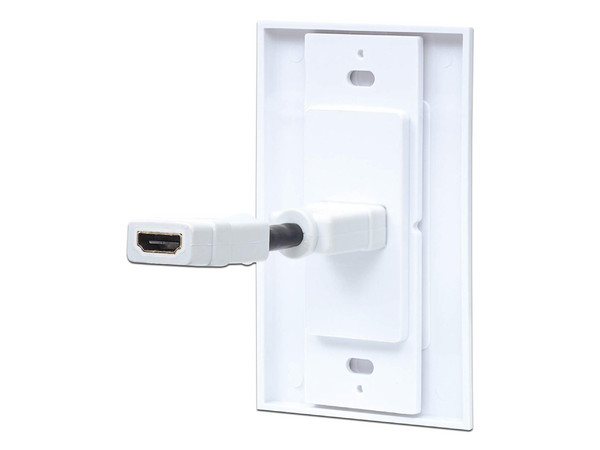 Placa de Pared Manhattan HDMI (hembra). Color blanco.