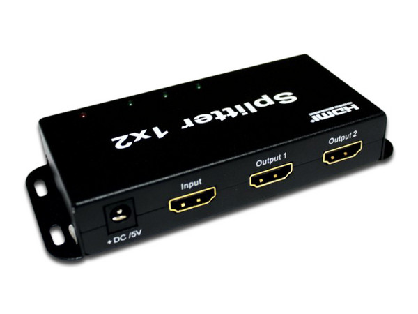 Video Splitter HDMI Redleaf de 3 puertos. Color Negro.