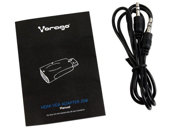 Adaptador Convertidor de Video HDMI a VGA 1080p.