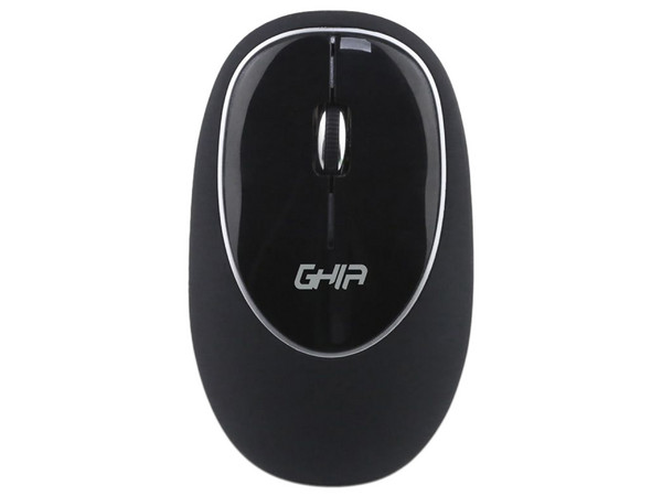 Mouse Óptico Inalámbrico GHIA GT100NN, USB. Color Negro.