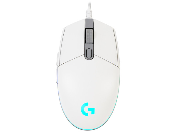 Mouse Gamer Logitech G203 RGB LIGHTSYNC, Hasta 8,000 dpi, Iluminación RGB, 6 botones, USB, Color Blanco.