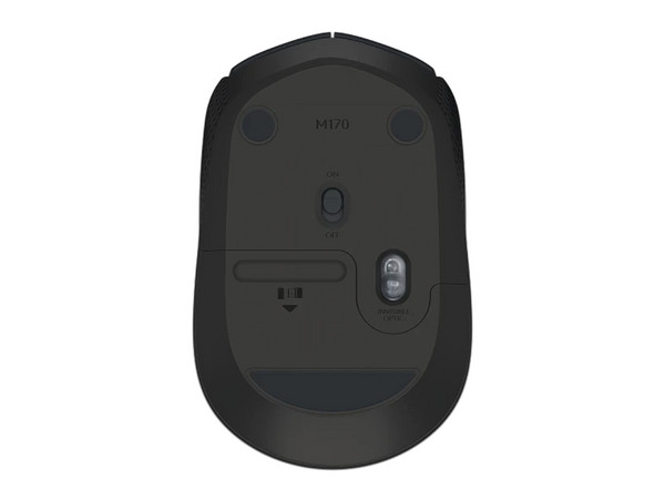 Mouse Óptico Inalámbrico Logitech M170, Hasta 1,000 dpi, 3 botones, USB, Color Negro.
