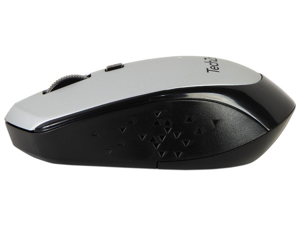 Mouse óptico inalámbrico TechZone TZ19MOU01-INA, Receptor USB. Color Plata.