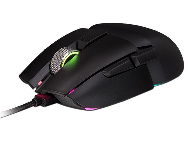 Mouse Gamer Óptico Thermaltake ARGENT M5, Ambidiestro, 8 botones, USB, 16,000dpi, Iluminación RGB. Color Negro.