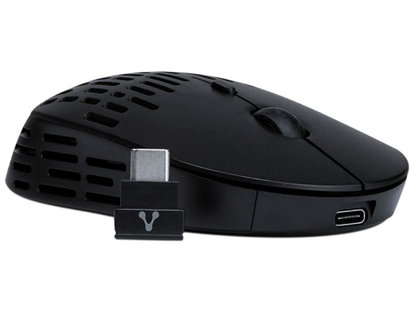 Mouse Óptico Inalámbrico Vorago MO-208, Hasta 2400 Dpi, USB tipo C. Color Negro.