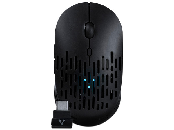 Mouse Óptico Inalámbrico Vorago MO-208, Hasta 2400 Dpi, USB tipo C. Color Negro.