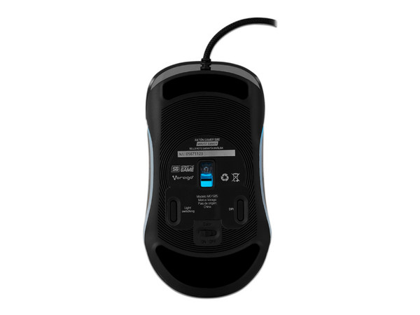 Mouse Gamer Vorago MO-505, RGB, hasta 12800 DPI, 3 Botones, Color Negro