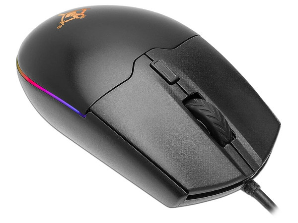 Mouse Gamer Yeyian Claymore 2001, hasta 12000 dpi, 6 botones, RGB. Color Negro.