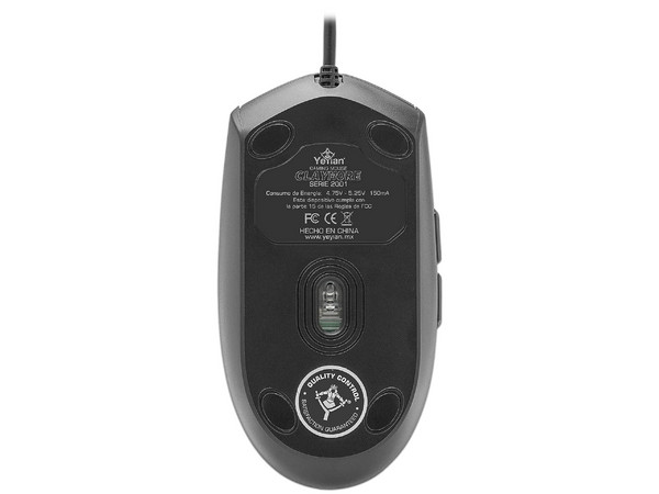 Mouse Gamer Yeyian Claymore 2001, hasta 12000 dpi, 6 botones, RGB. Color Negro.