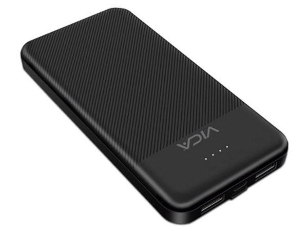 Batería Portátil Recargable Vica, Powerbank de 10,000 mAh, USB 2.0, Color Negro.