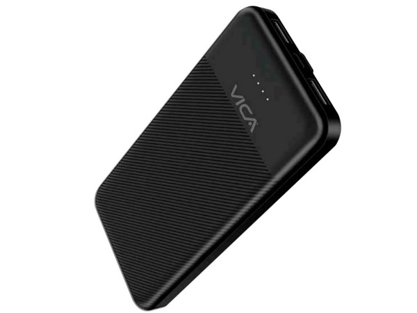 Batería Portátil VICA Power Bank de 20,000 mAh, Color Negro.