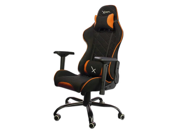 Silla Gamer XZEAL X25, inclinación ajustable, soporte lumbar. Color Naranja.