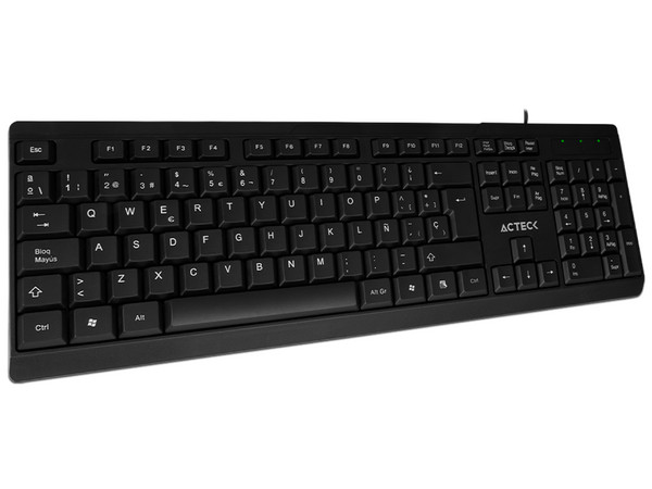 Teclado Estándar Acteck, 104 Teclas, USB, Color Negro.